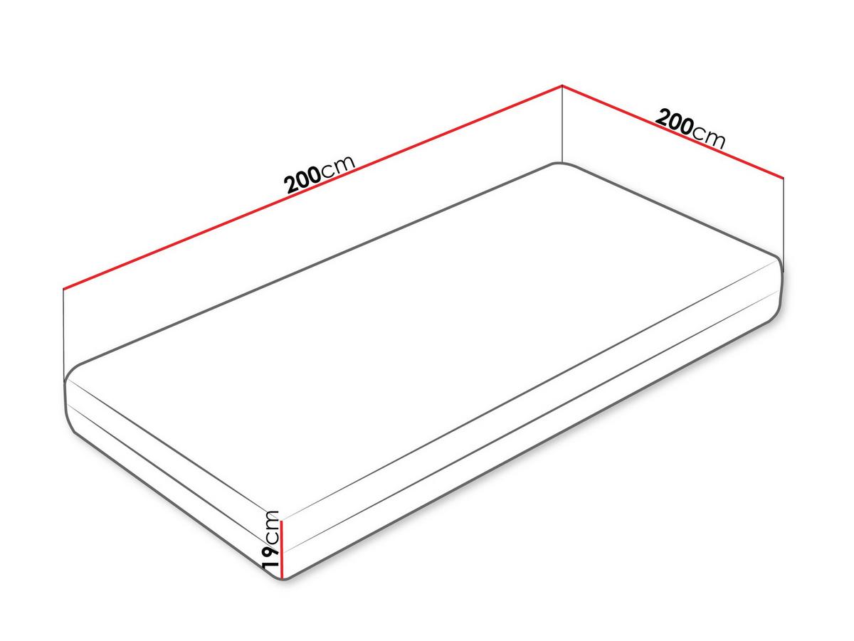 SCHAUMSTOFFMATRATZE Artemida 19 cm - Weiß, Textil (200/200cm) - MIRJAN24