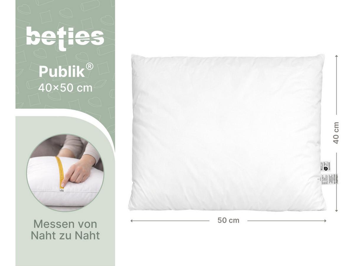 FEDERKISSEN Publik 40/50 cm - Creme, Textil (40/50cm) - beties Heimtextil