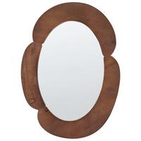 WANDSPIEGEL 60/80 cm Dunkelbraun Alvena - Braun, Holzwerkstoff (60/80/2cm) - Beliani