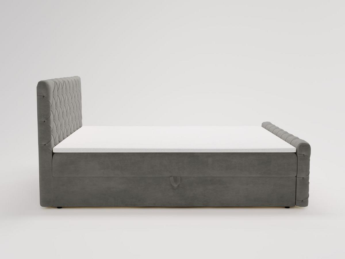 BOXBETT Lunaris 180x200 Dunkelgrau - Dunkelgrau, Holz/Textil (180/200cm) - Graingold