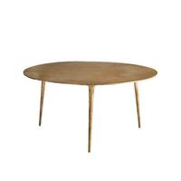 GROSSER Couchtisch aus Aluminium mit vergoldeter Messingoberfläche 82/80/40 cm - Goldfarben, Metall (80/82/40cm) - Signature