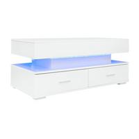 COUCHTISCH Weiß 100/50/44 cm - Grau, Holzwerkstoff (100/50/44cm) - Urban Meuble