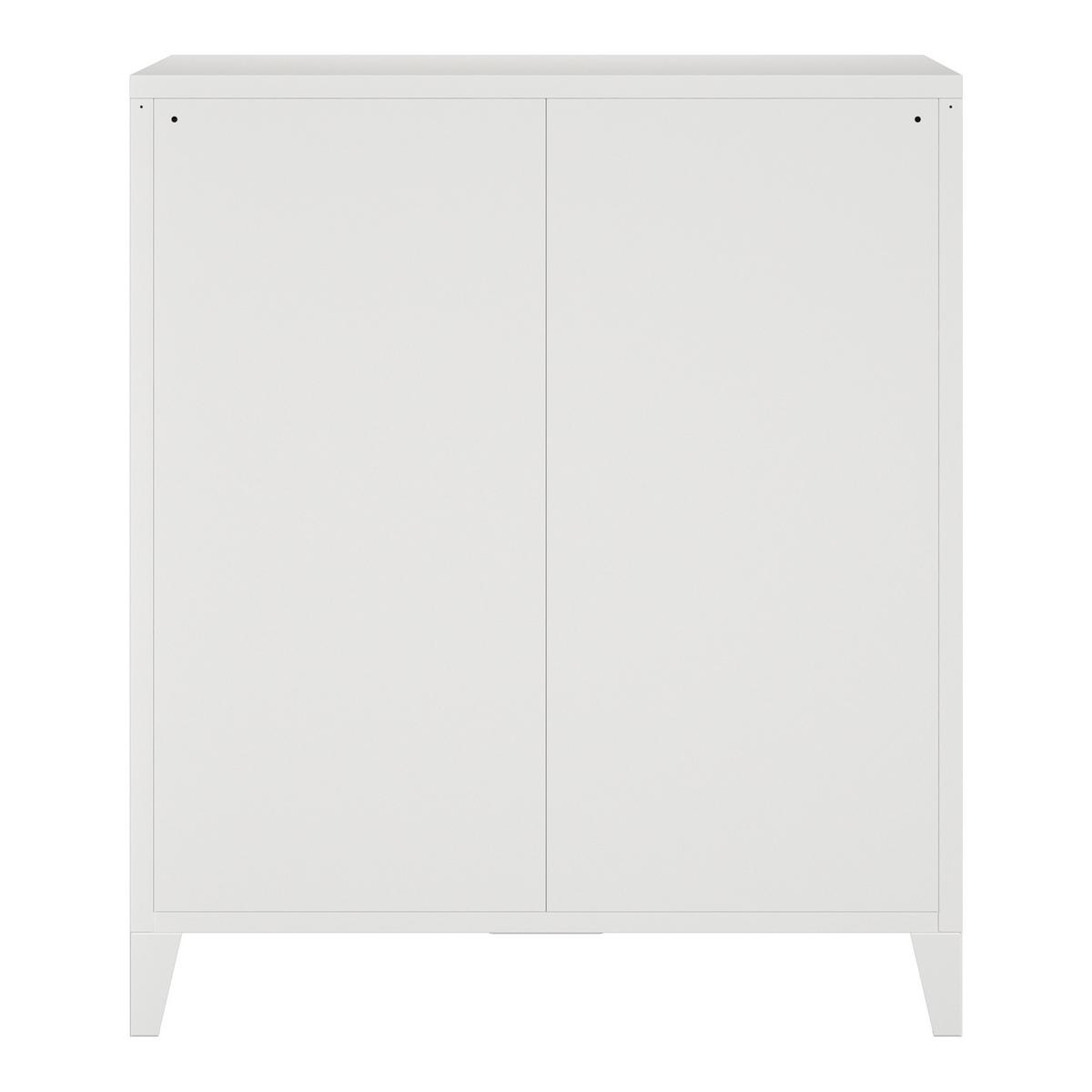 METALLSCHRANK Hämeenlinna - Weiß, Metall (80/92/40cm) - [en.casa]