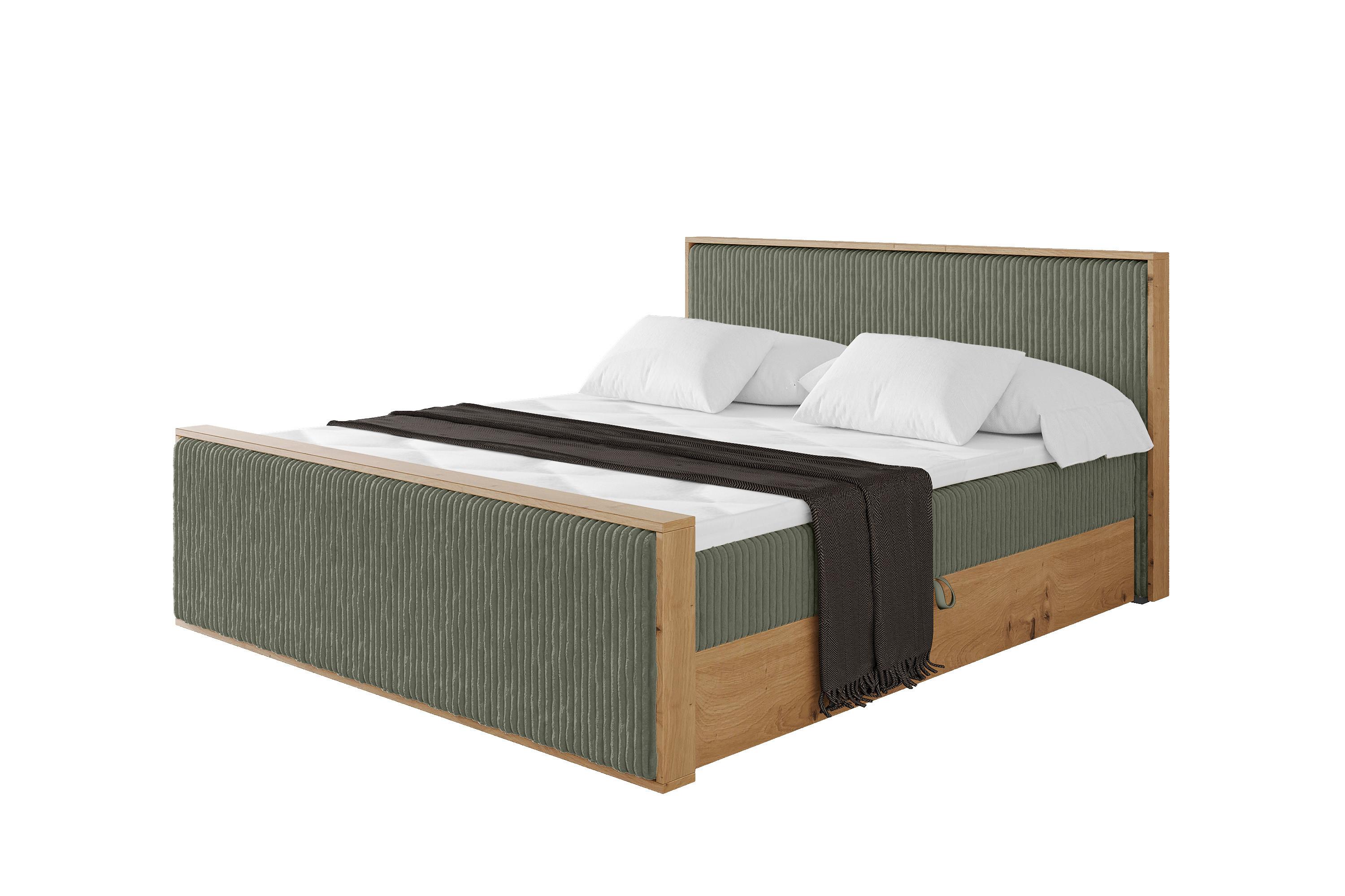 BOXBETT LOLLI9 -Z 180x200 - H3 Olivgrün - Olivgrün, Holzwerkstoff (180/200cm) - ALTDECOR