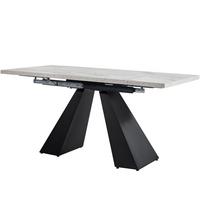 ESSTISCH Grau 159/74/77 cm - Weiß, Holz/Metall (74/159/77cm) - Urban Meuble