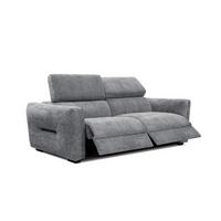 SOFA CALVERA 3-Sitzer mit 2 Relaxfunktionen, grau - Grau, Holzwerkstoff/Textil (204/79/106cm) - Wozimo