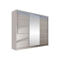 KLEIDERSCHRANK Aston VI, mit RGB LED Beleuchtung - Kaschmir/Silberfarben, Holzwerkstoff/Kunststoff (250/215/58cm) - MIRJAN24