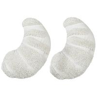 DEKOKISSEN 2er-Set Cremeweiß 40/25 cm Snowdrop - Weiß, Naturmaterialien (40/25cm) - Beliani