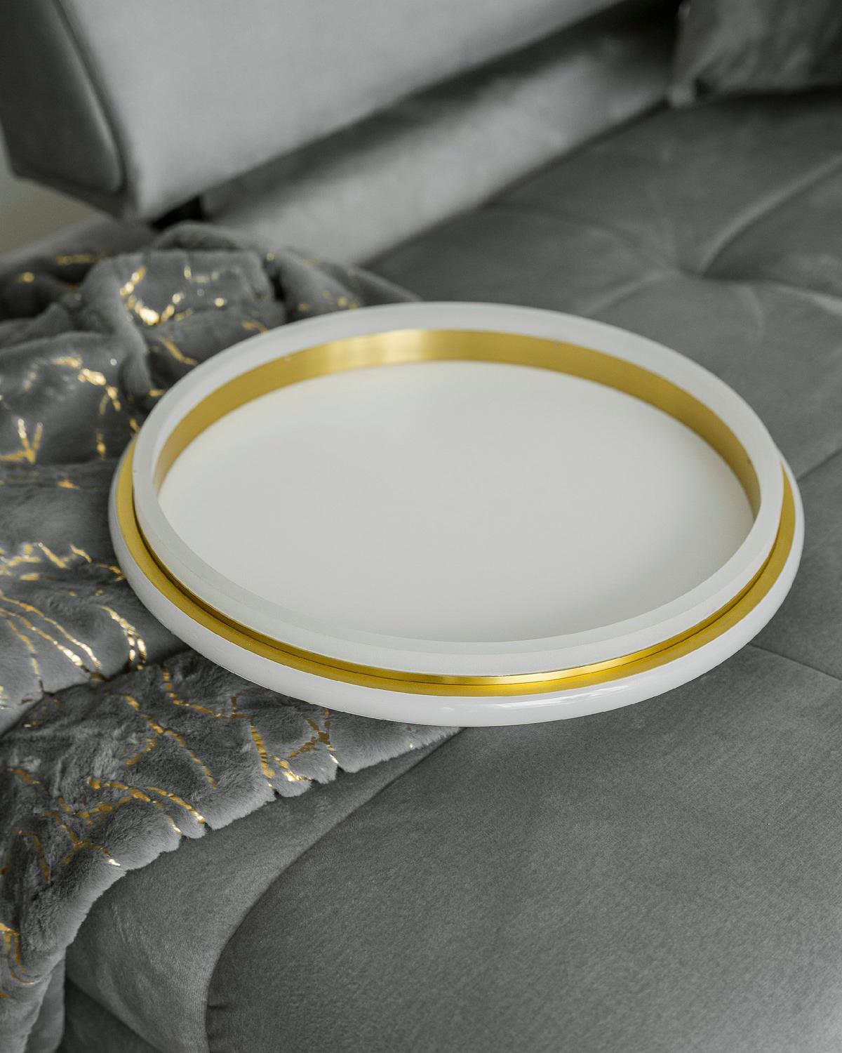 DECKENLEUCHTE Taping 64/64/7 cm - Goldfarben, Metall (64/64/7cm) - Beliani