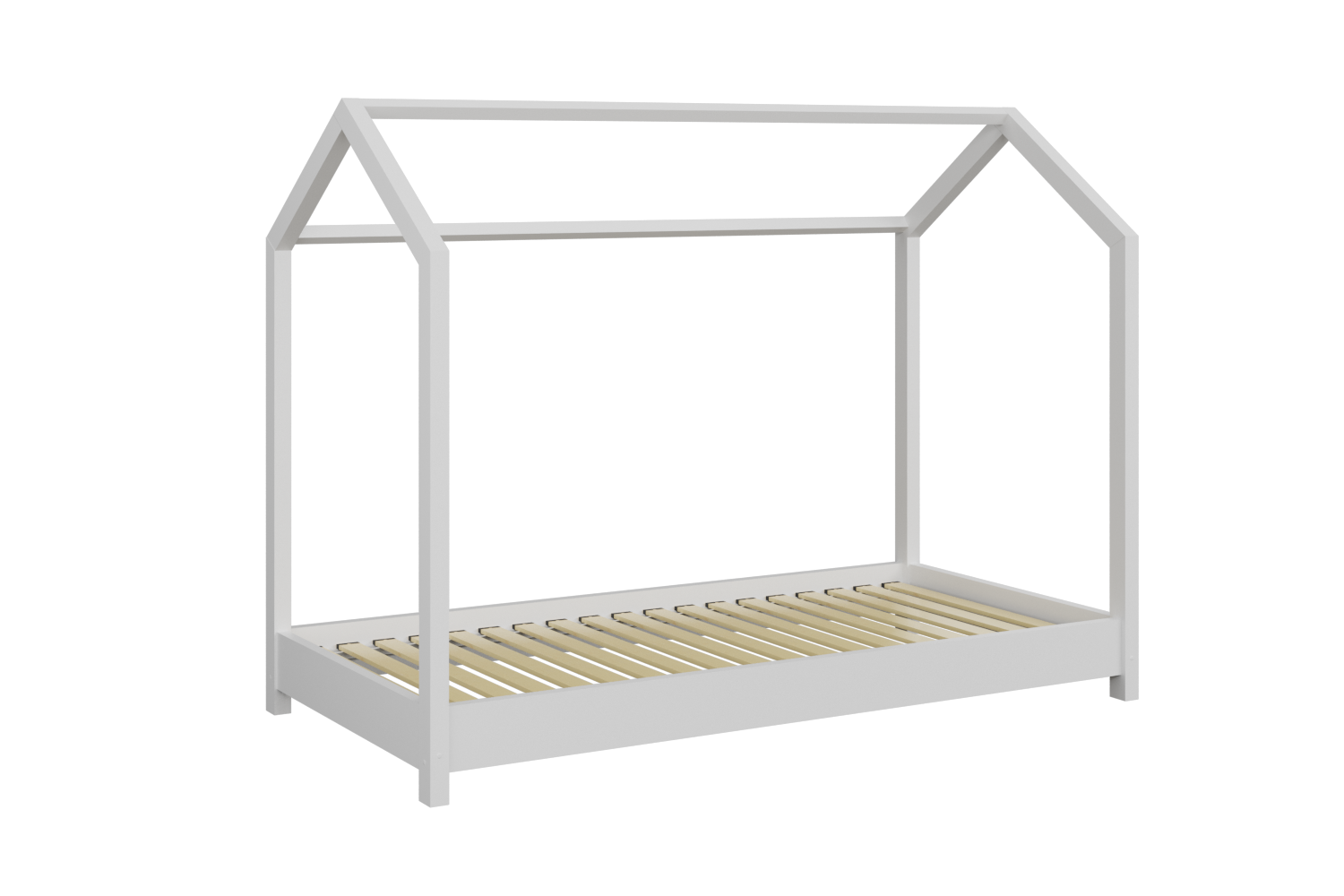 KINDERBETT BELLA ohne Schublade ohne Matratze Weiß 160/80 - Weiß, Holzwerkstoff (80/160cm) - RAUMHIRSCH FURNITURE