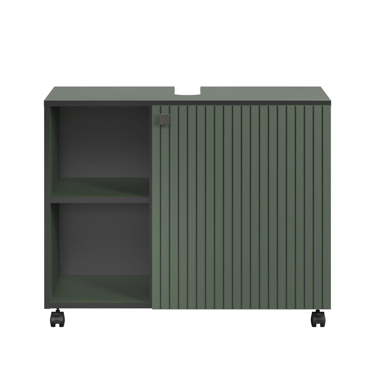 WASCHBECKENUNTERSCHRANK PureBliss Grün - Grün, Holzwerkstoff (80/64/42cm) - Trendteam