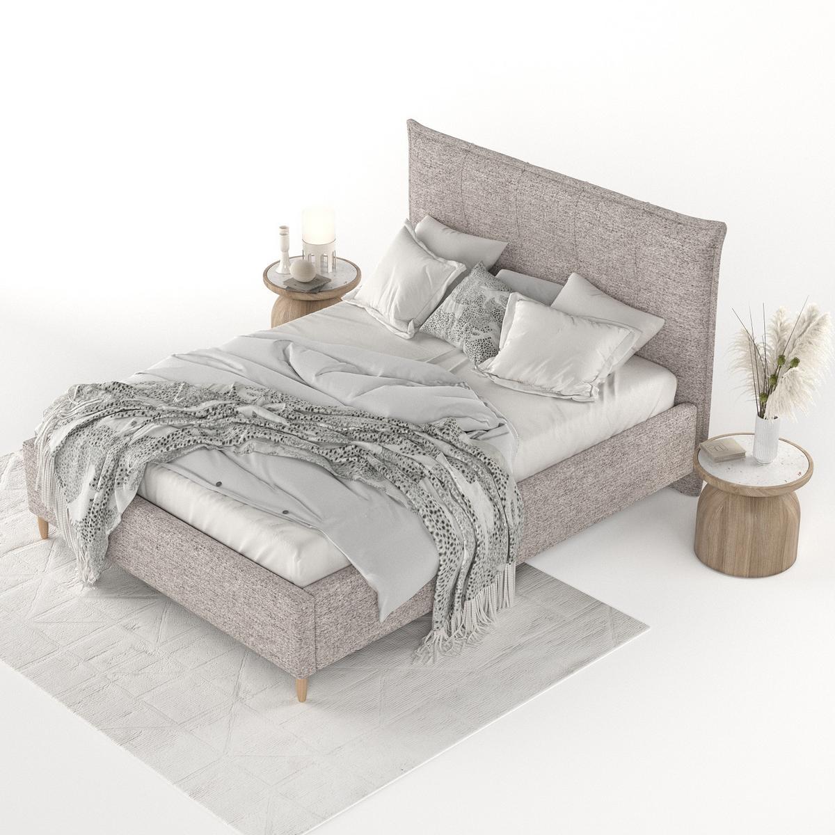 POLSTERBETT Plaza 160/200 cm Beige im Neve Stoff - Beige/Naturfarben, Holz/Holzwerkstoff (160/200cm) - AltaBeds
