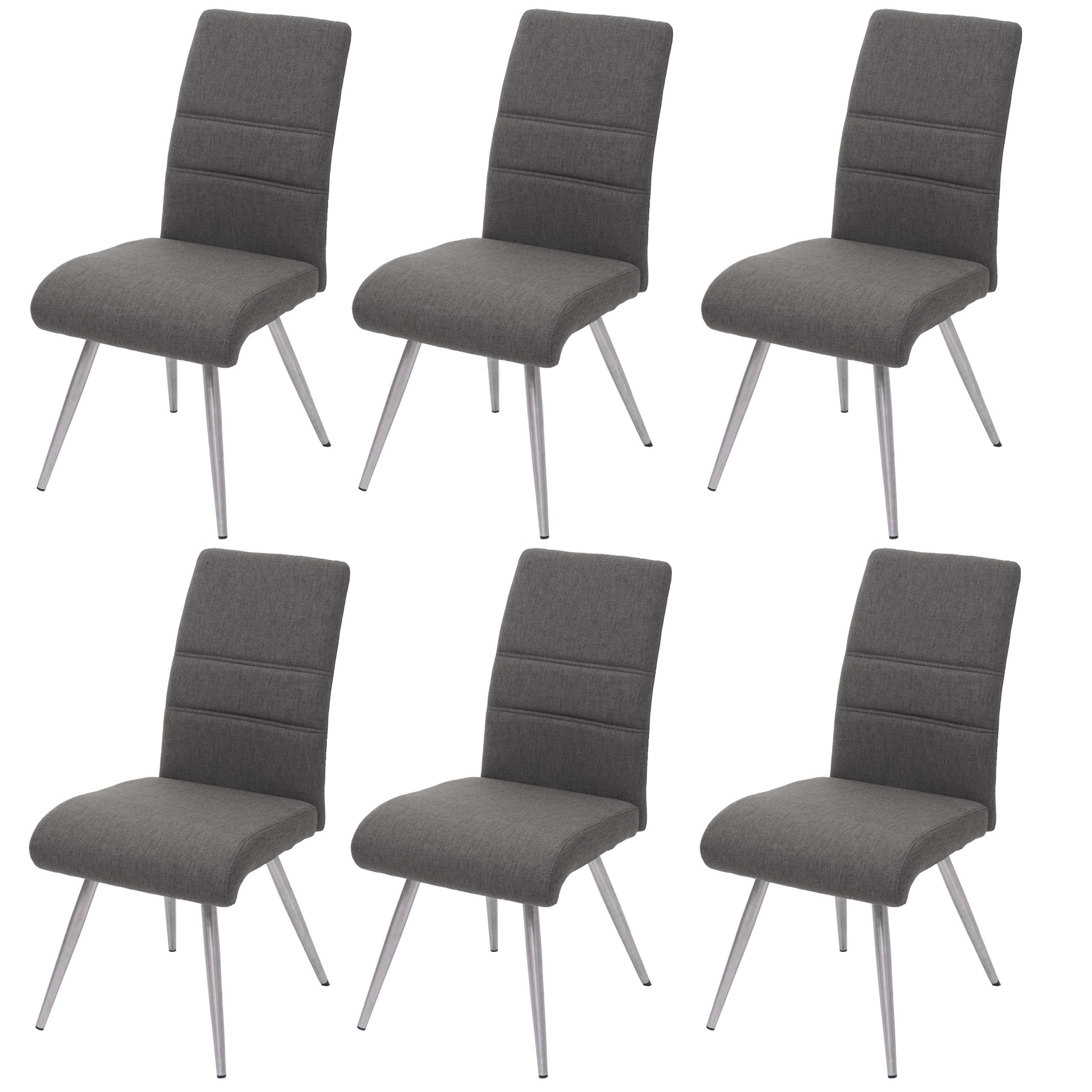 ESSZIMMERSTUHL Grau, Braun 6er-Set - Braun/Grau, Textil (68/97/64cm) - MCW
