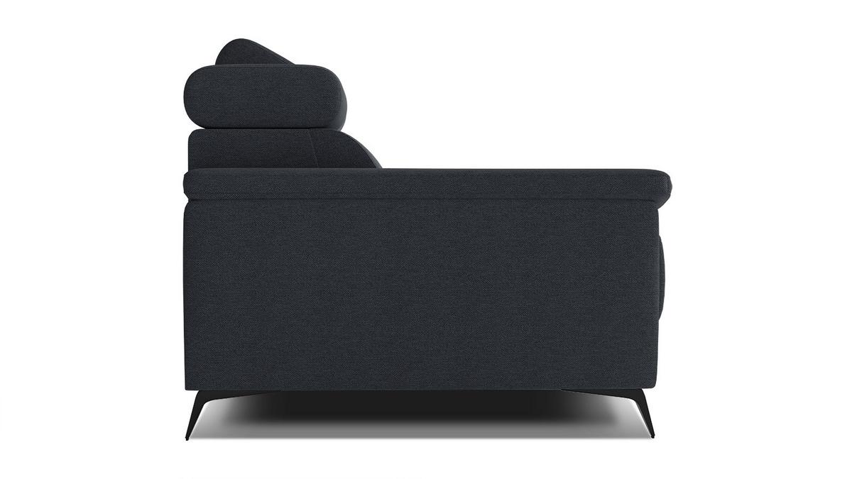 SOFA TAUNUS 2-Sitzer, hellgrau - Hellgrau/Schwarz, Holzwerkstoff/Textil (141/80/102cm) - Wozimo