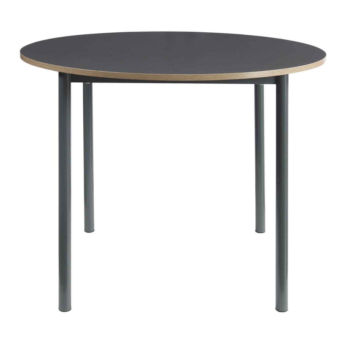 ESSTISCH Lindesberg - Schwarz/Grau, Holzwerkstoff/Metall (100/100/75cm) - [en.casa]