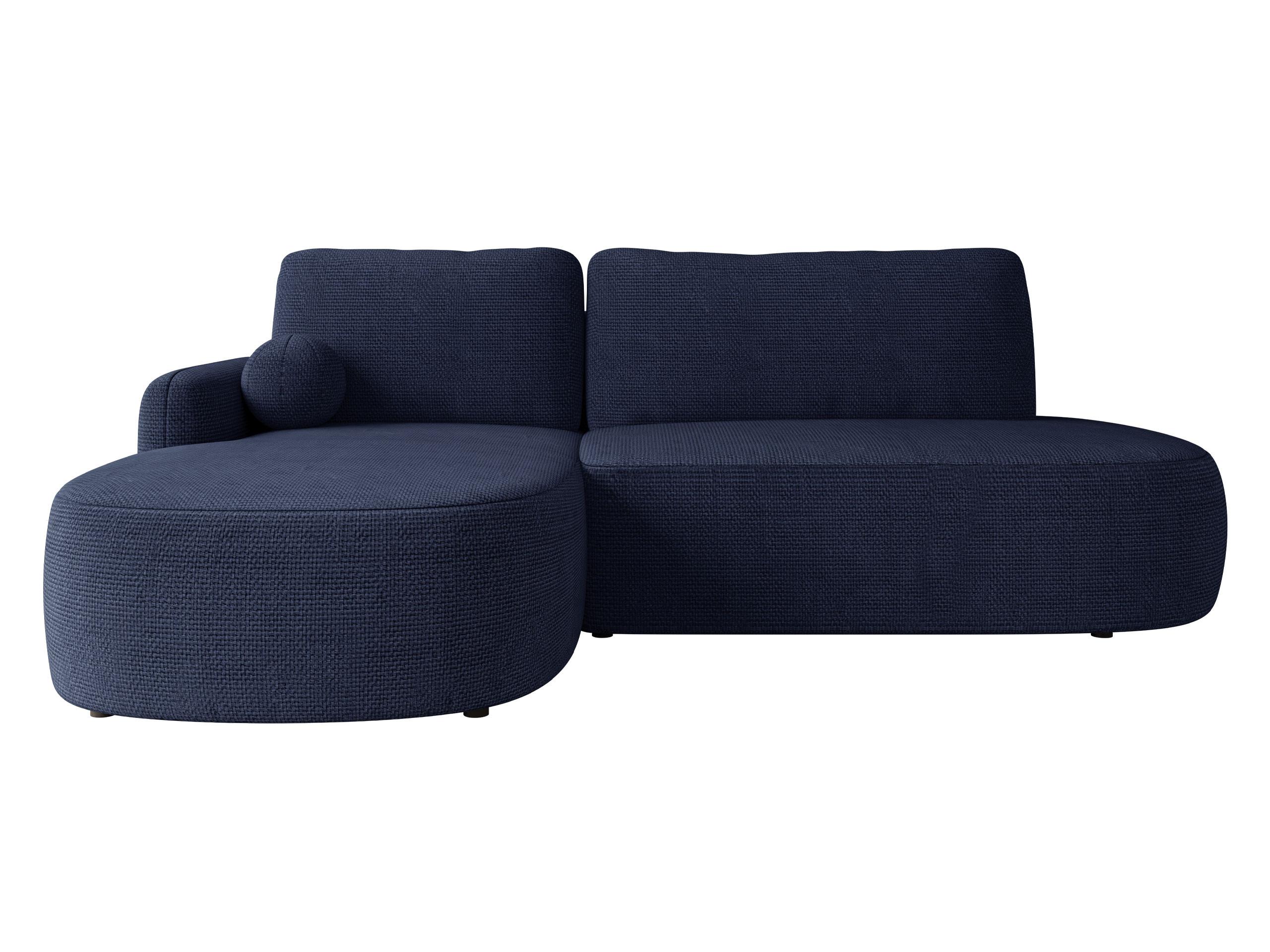 ECKSOFA Loridu O, Seite: Links - Schwarz/Dunkelblau, Holz/Kunststoff (274/174cm) - MIRJAN24