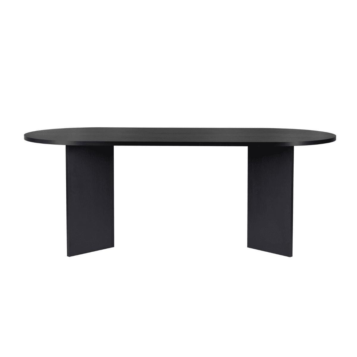 ESSTISCH mit ovaler Tischplatte L200 cm 90/200/75 cm - Eichefarben, Holzwerkstoff (96/90/75cm) - Calicosy