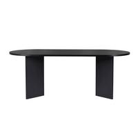 ESSTISCH mit ovaler Tischplatte L200 cm 90/200/75 cm - Eichefarben, Holzwerkstoff (96/90/75cm) - Calicosy