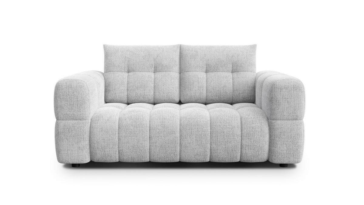 SOFA CLOUDI 2-Sitzer, hellgrau - Hellgrau/Schwarz, Holz/Textil (181/89/104cm) - Wozimo