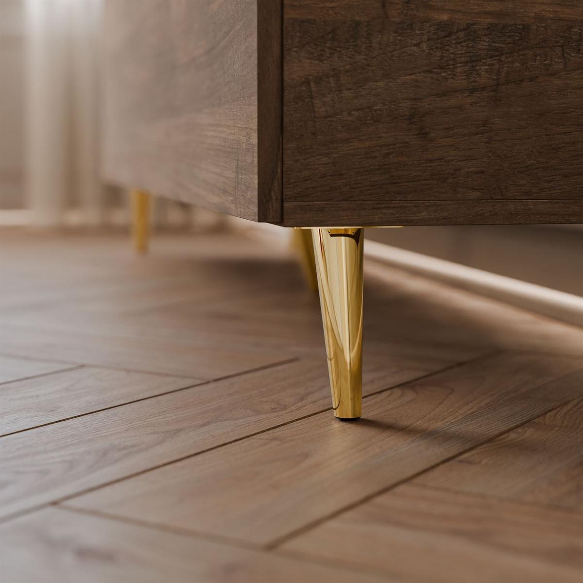 TV-UNIT COLGANTE NUSSBAUM 150 auf Füßen LED - Nussbaumfarben, Holzwerkstoff (150/49/40cm) - Lookway