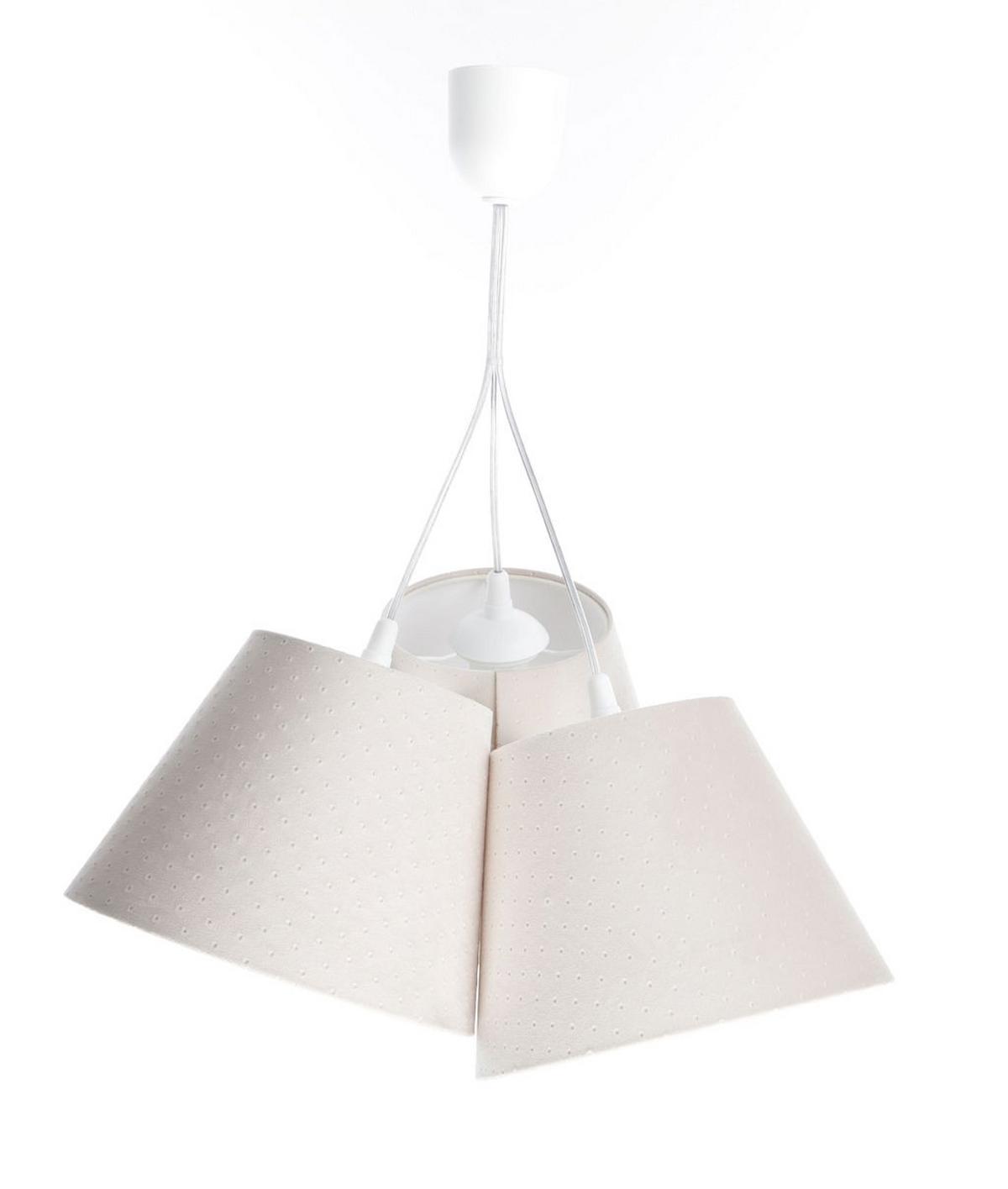 HÄNGELEUCHTE Weiß 26/19 cm - Beige, Kunststoff (26/0.8/19cm) - ONZENO