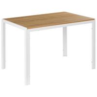 ESSTISCH Braun/Weiß 120/80 cm Mann - Hellbraun, Holzwerkstoff (120/80/75cm) - Beliani