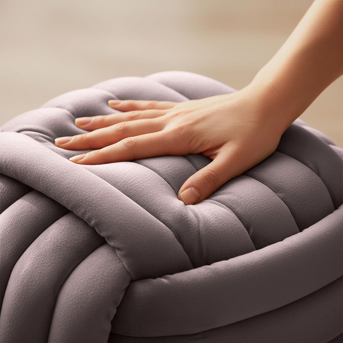 SITZHOCKER mit Samt Optik Rosa - Rosa, Textil (50/43/53cm) - RAUMHIRSCH FURNITURE