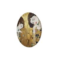 RUNDES BILD Gold 60/60 cm - Goldfarben, Textil (60/60cm) - KUNSTLOFT