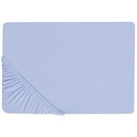 SPANNBETTLAKEN 160/200 cm Baumwolle Hellblau Janbu - Hellblau, Textil (160/200cm) - Beliani