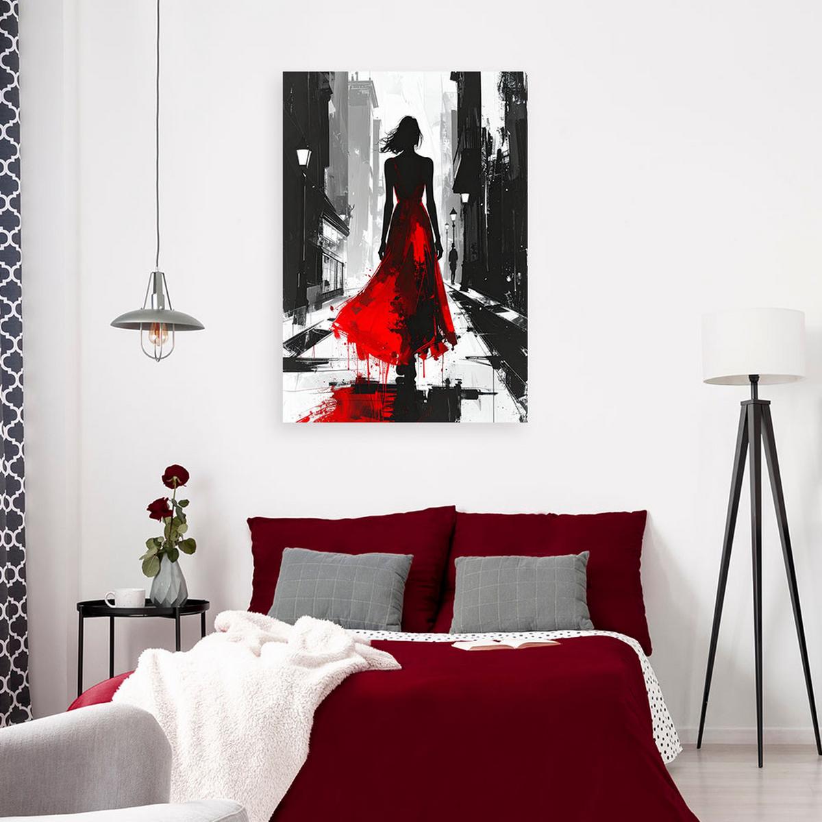 LEINWANDBILD Menschen & Charaktere 30x45cm - Rot, Textil (30/45cm) - Feeby