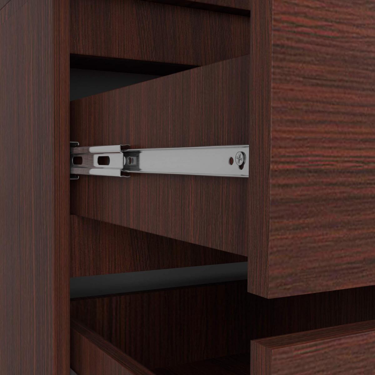 KLEIDERSCHRANK Dunkelbraun 234/90/51 - Dunkelbraun, Holzwerkstoff (90/234/51cm) - RAUMHIRSCH FURNITURE