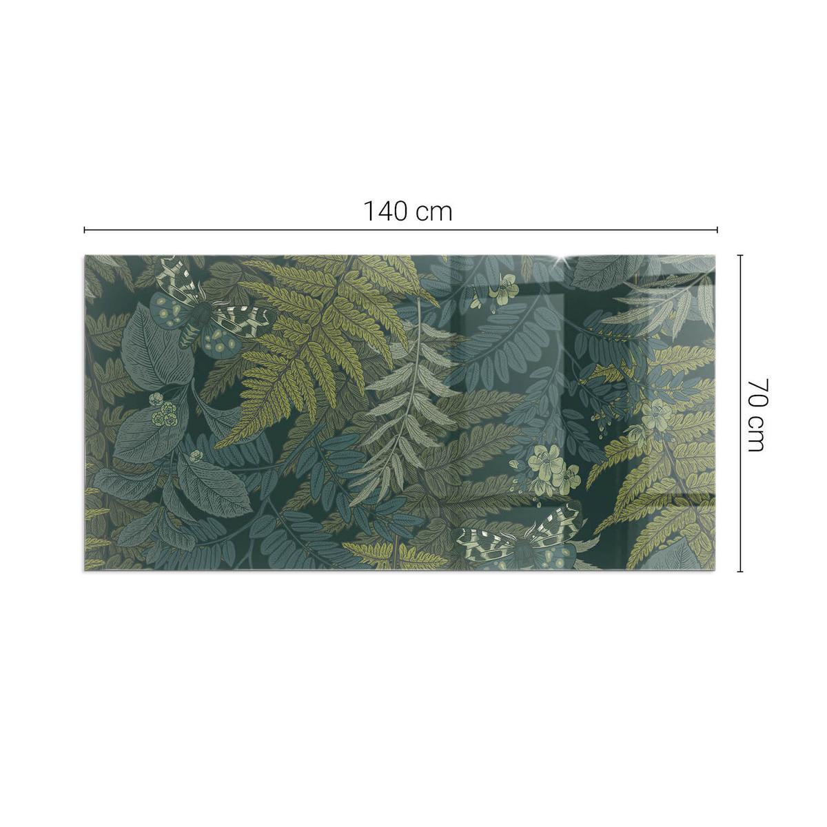 GLASPLATTE für Kamin 140x70 cm - Grün, Glas (140/70/0.4cm) - TULUP