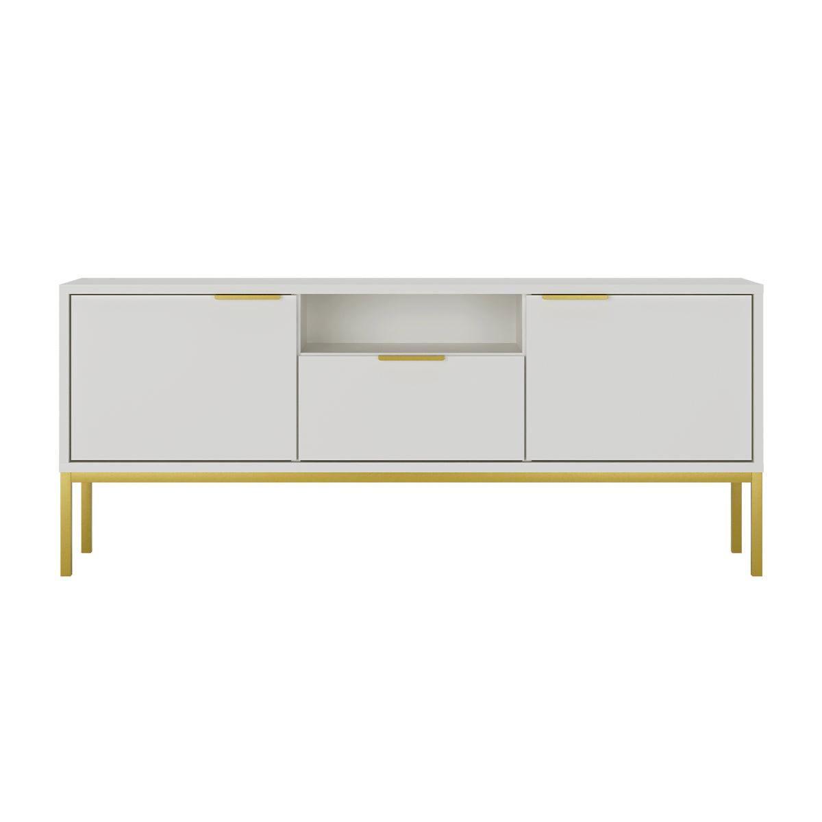 TV-MÖBEL Seattle Weiß - Weiß, Holzwerkstoff (135/56.4/33cm) - Petits-meubles