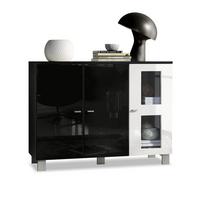 SIDEBOARD Denjo Tür in Weiß Hochglanz - Weiß Hochglanz, Holzwerkstoff (107/81/35cm) - Vladon