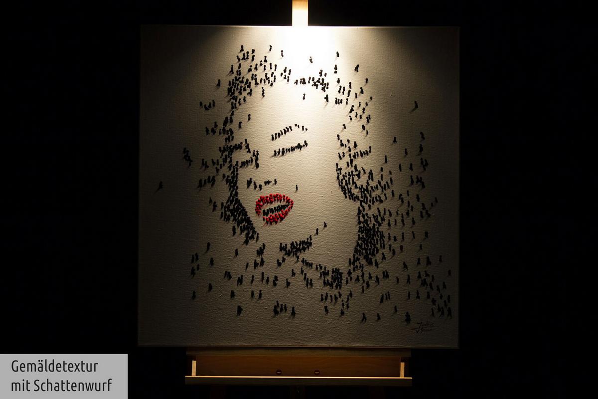 ÖLGEMÄLDE 80/80 cm - Schwarz/Weiß, Holz/Textil (80/80cm) - KUNSTLOFT