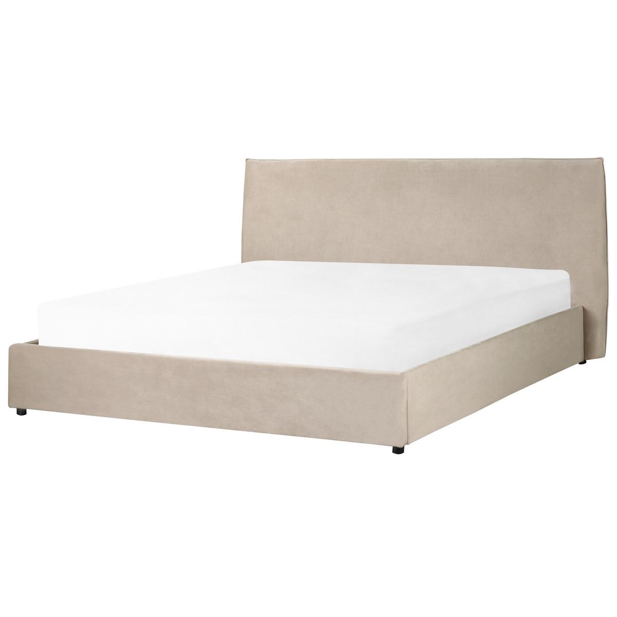 POLSTERBETT 180/200cm Taupe Lavaur - Taupe, Textil (180/200cm) - Beliani