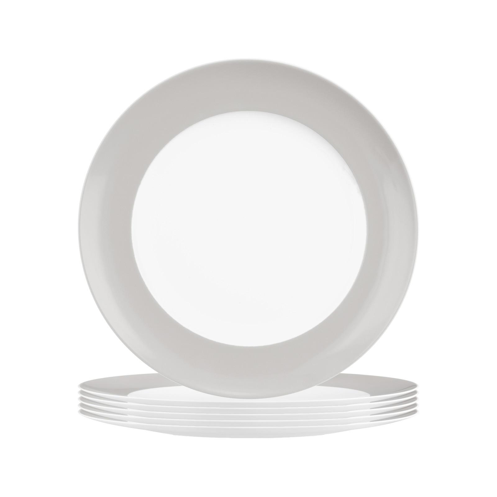 FRÜHSTÜCKSTELLER Liberty Pure Colors New Grey ø 22,5 cm 6er Set - Grau, Keramik (22.6cm) - Seltmann Weiden
