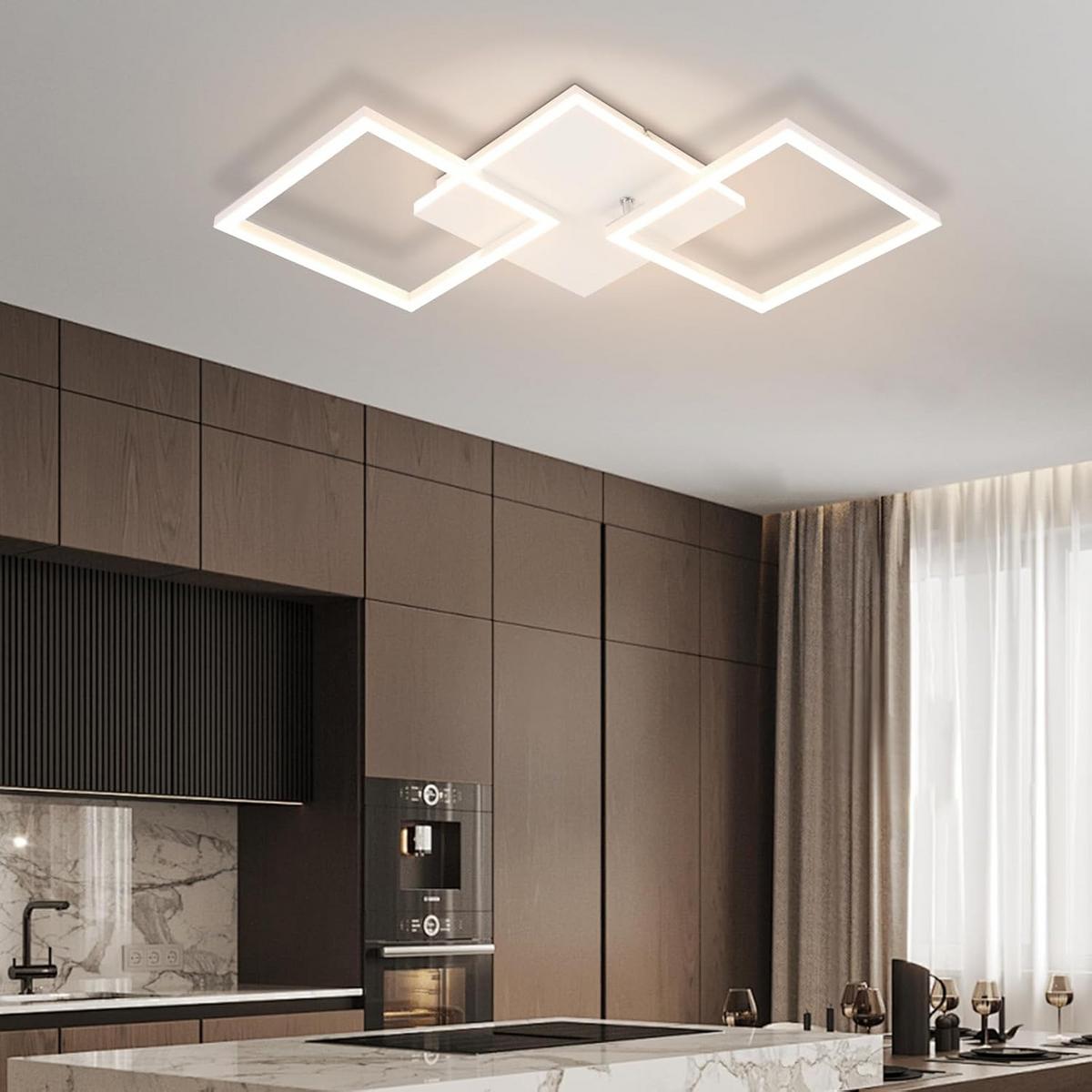 LED-DECKENLEUCHTE Eisenort 62.8/7.4/29.5 cm - Weiß, Metall (29.5/62.8/7.4cm) - ZMH