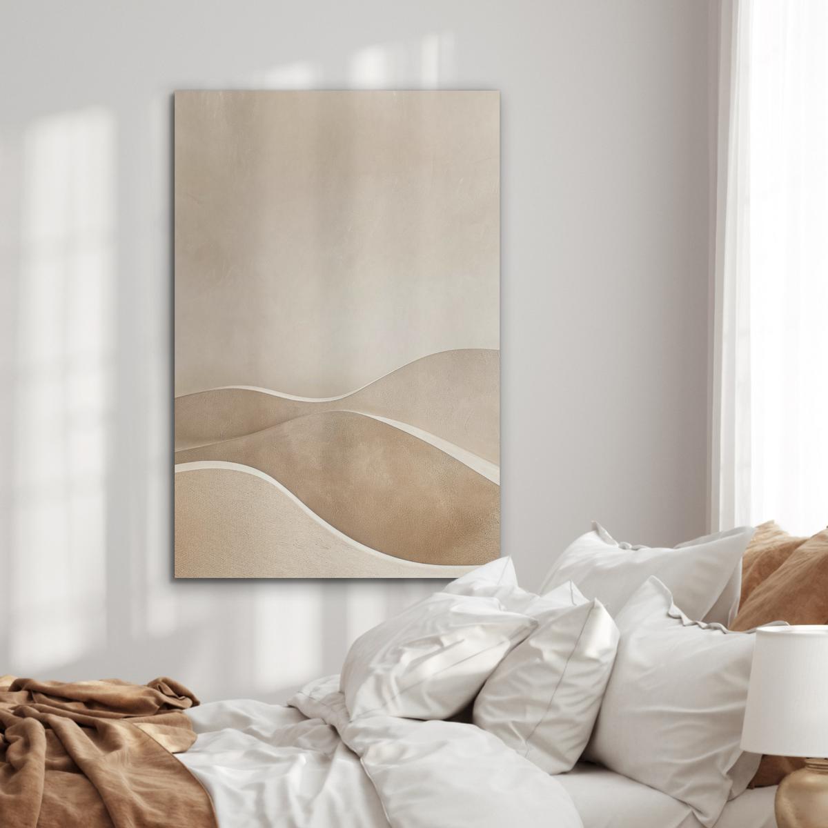 AKUSTIKBILD Beige - Natur - Abstrakt - Modern Wanddeko 70x100 cm - Beige, Kunststoff (70/100/0.9cm) - MuchoWow