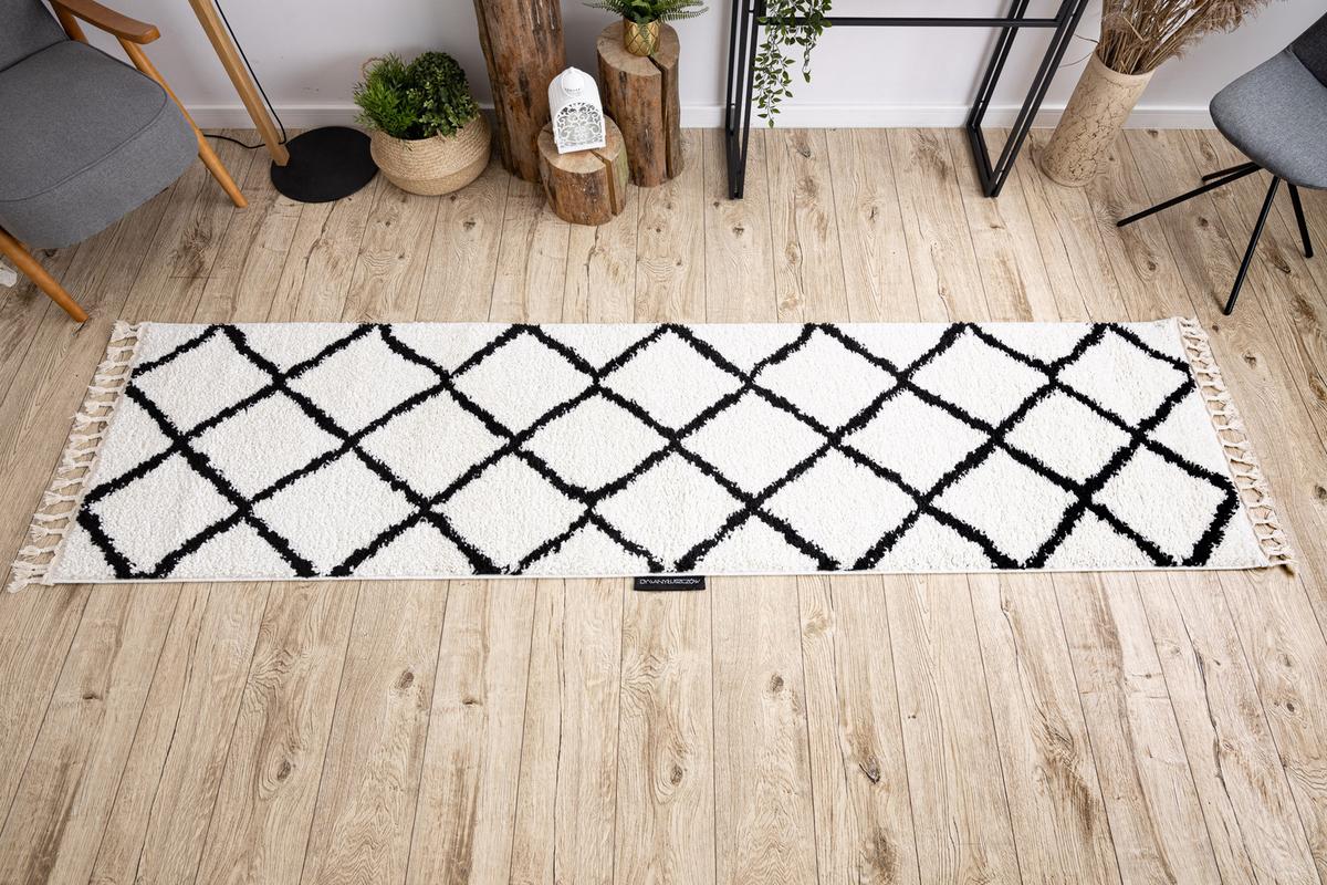 TEPPICH Berber 60/200 cm - Weiß, Textil (60/200cm) - rugsX