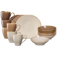 FRÜHSTÜCKS-SET Sahara braun 18-tlg. - Braun, Keramik (2/2/2cm) - Ritzenhoff Breker