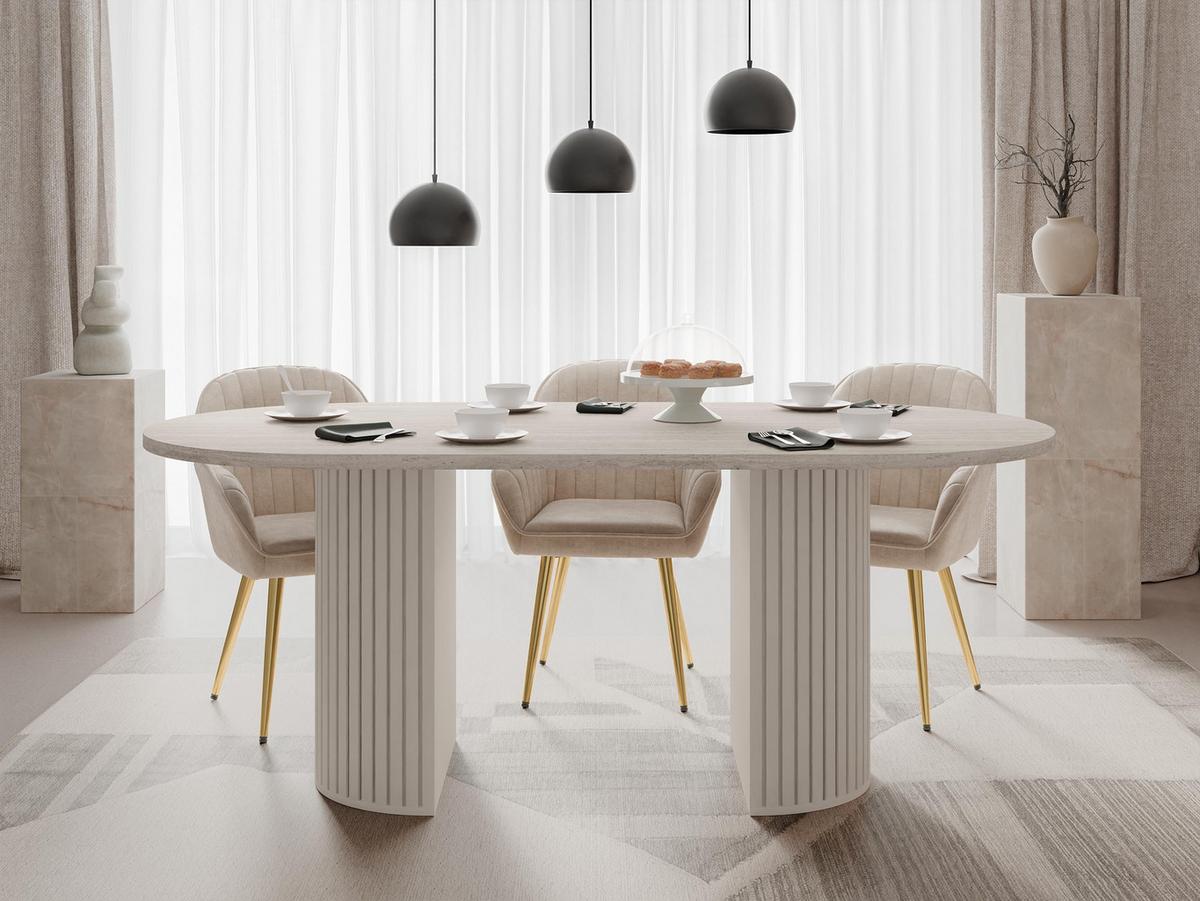 ESSTISCH Wotkon - Beige, Holzwerkstoff (90/185/75cm) - MIRJAN24