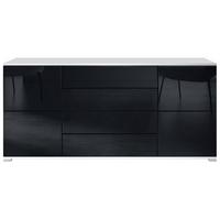 SIDEBOARD Rova Schwarz Hochglanz - Schwarz Hochglanz, Holzwerkstoff (166.5/75.5/35cm) - Vladon
