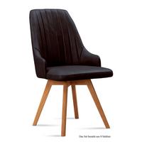 ESSZIMMERSTUHL (8er-Set) Domka 52x91x60 Eiche geölt/Espresso - Eichefarben/Dunkelbraun, Kunststoff (60/91/52cm) - 58aufmkessel