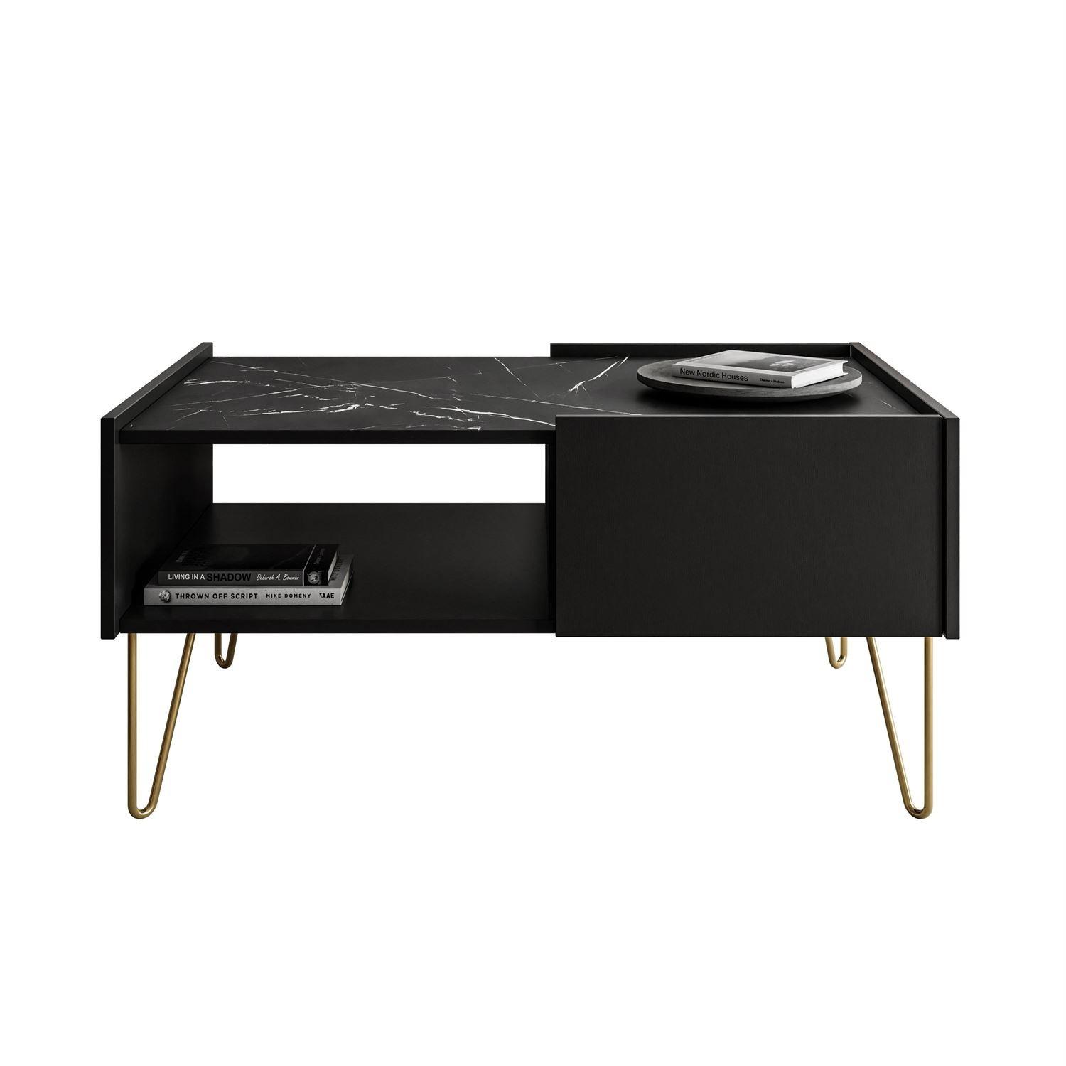 COUCHTISCH EUPHORIA L97 - Schwarz, Holzwerkstoff (65/97/45cm) - Lookway