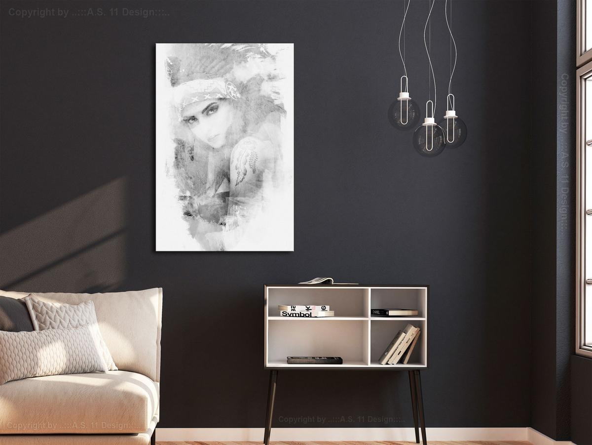 KUNSTDRUCK Schwarz-Weiß 40/60 cm - Schwarz, Textil (40/60cm) - KUNSTLOFT