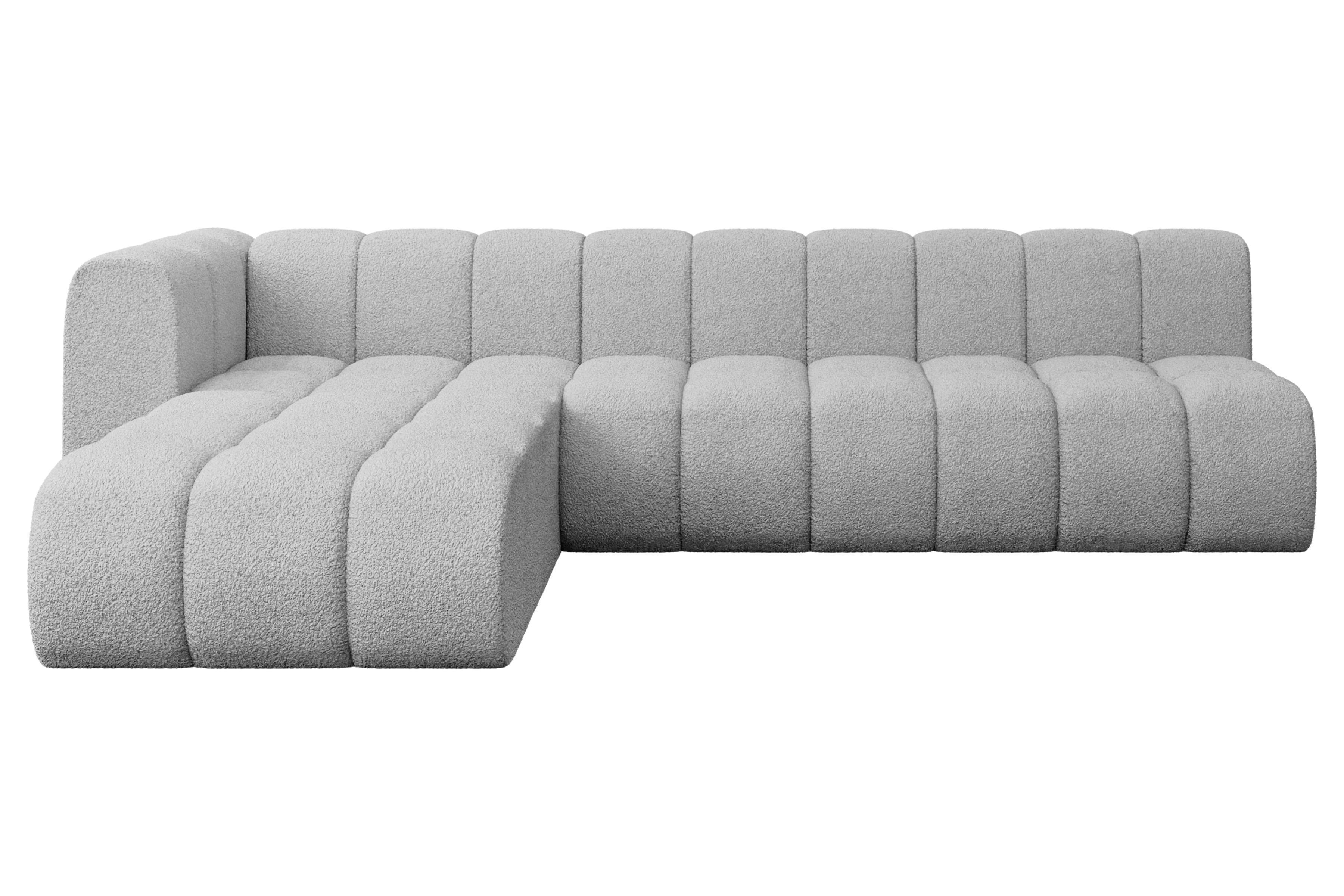 ECKSOFA modulares Sofa Darnel-L2 - 296x177x70 cm Hellgrau - Hellgrau, Holzwerkstoff/Textil (296/177cm) - ALTDECOR