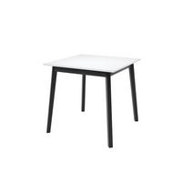 ESSTISCH MARCO S Ausziehbar 85 - 125 / 85 x 77 cm - Schwarz/Weiß, Holz (85/85/77cm) - MASSENO