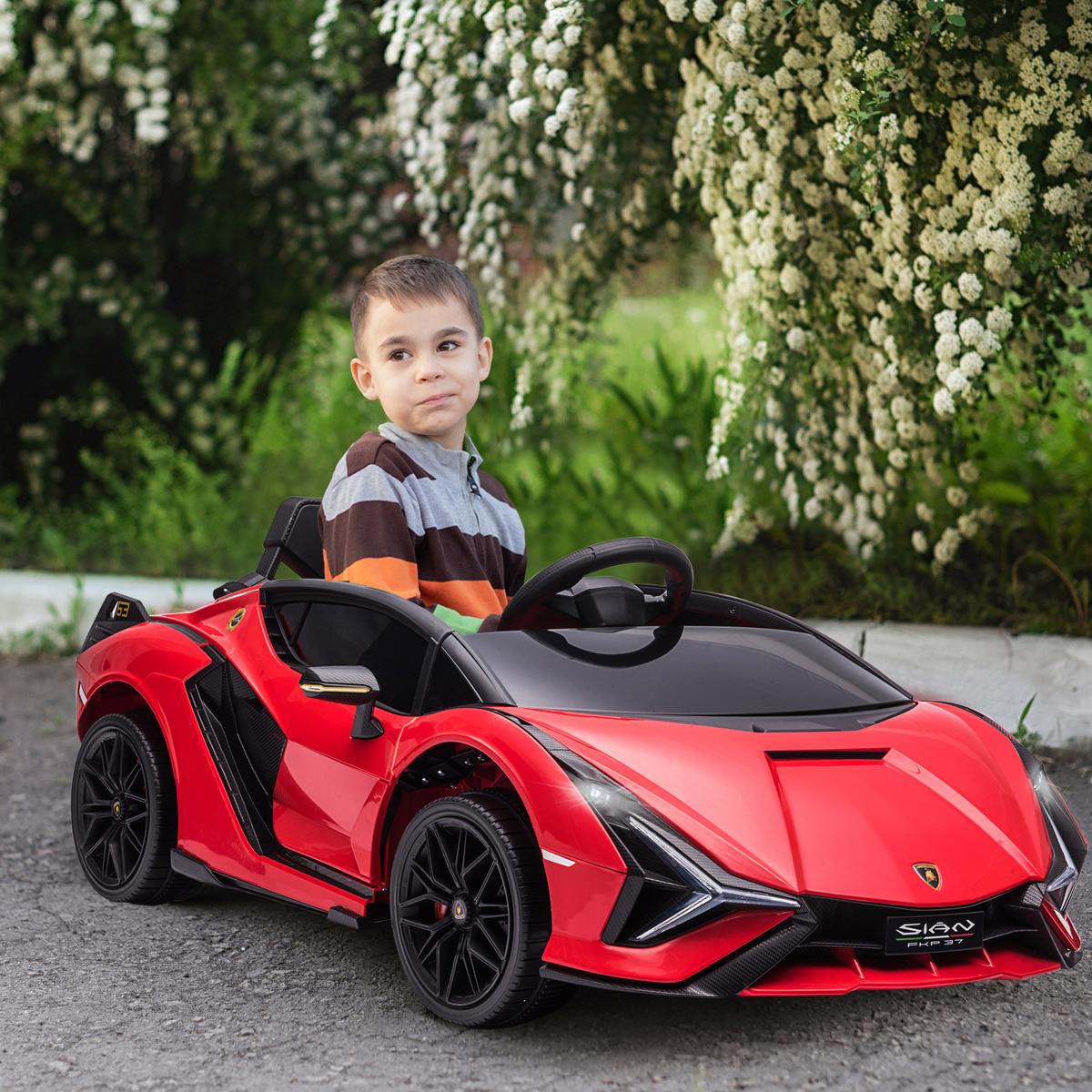 KINDERFAHRZEUG SUV-Auto-Spielzeug mit Fernbedienung Musik Rot - Rot, Metall (108/62/40cm) - HOMCOM