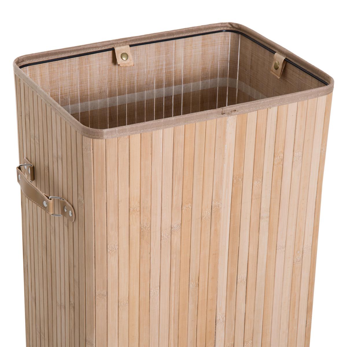 WÄSCHEKORB, Bambus, Natur - Naturfarben, Naturmaterialien (30/60/40cm) - HOMCOM